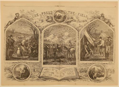 The Press on the Field, from "Harper's Weekly"