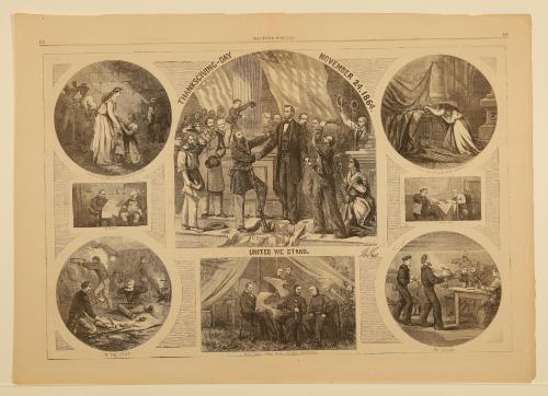 Thanksgiving Day, November 24, 1864, from "Harper's Weekly"