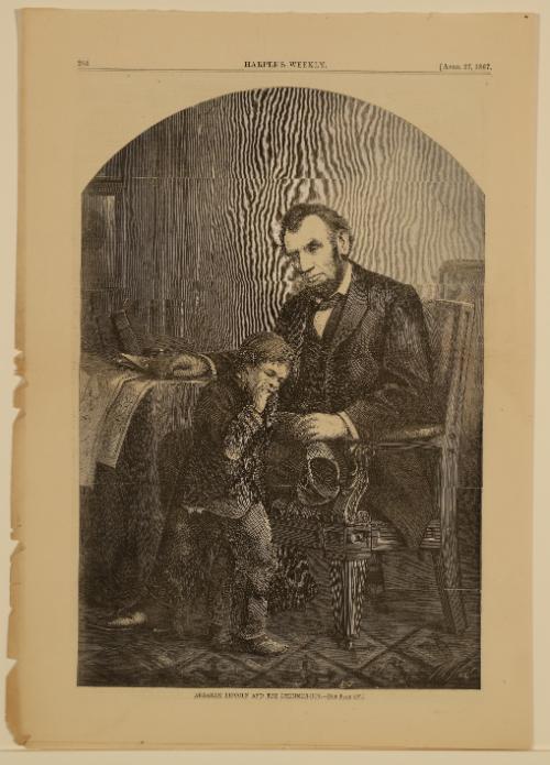 Abraham Lincoln and the Drummer boy, from "Harper's Weekly"