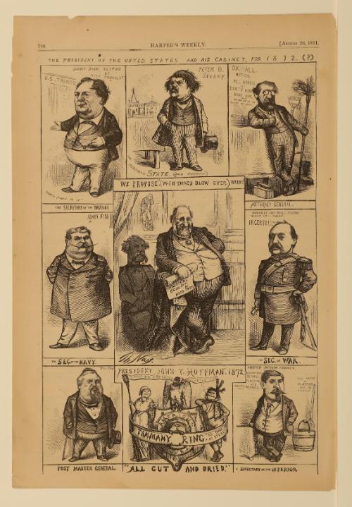 The President of the United States and his Cabinet, from "Harper's Weekly"