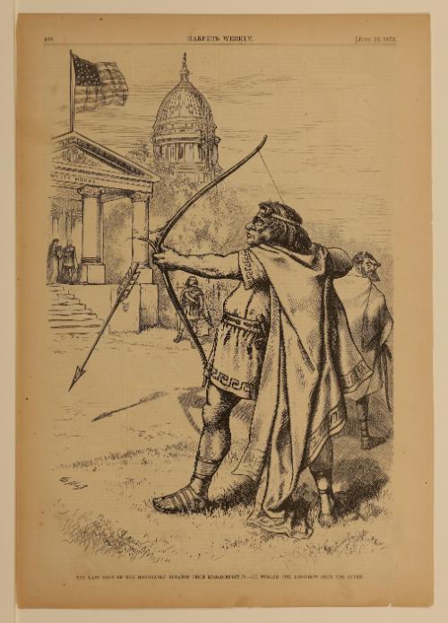 The Last Shot of the Honorable Senator from Massachusetts, from "Harper's Weekly"