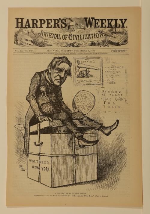 A Box Stew; or, An Enviable Position, from "Harper's Weekly"