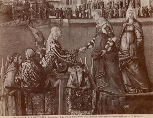 Venezia - Academia di Belle Arti. Un dettaglio del quadro il Principe Inglese prende commiato dal Padre