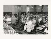 Druids Circle #111 is the auxilliary of the Druids Grove.  The luncheon is our fund-raiser for high school scholarships. White Shrine Lunch Hall (woman serving plates). Tri-Valley Area, Northern California, from the series "Our Kind of People"