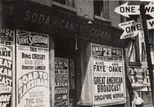 Soda, candy, cigars storefront