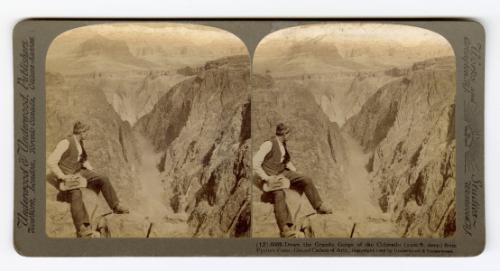 (12)-6083-Down the Granite Gorge of the Colorado (1200 ft. deep) from Pyrites Point, Grand Cañon of Ariz.[sic]