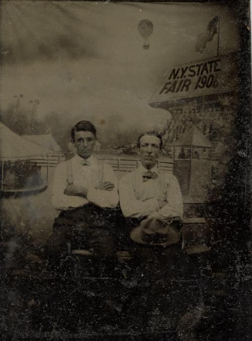 Portrait of Two Men at the New York State Fair