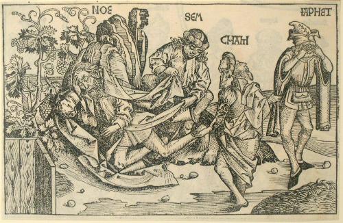 Drunkenness of Noah (recto) and Ancestors of Christ (fragment, verso), from "The Nuremberg Chronicle"