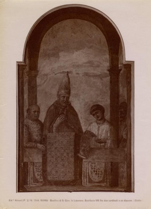 Roma - Basilica di S. Giov. in Laterano. Bonifacio VIII fra due Cardinali e un diacono