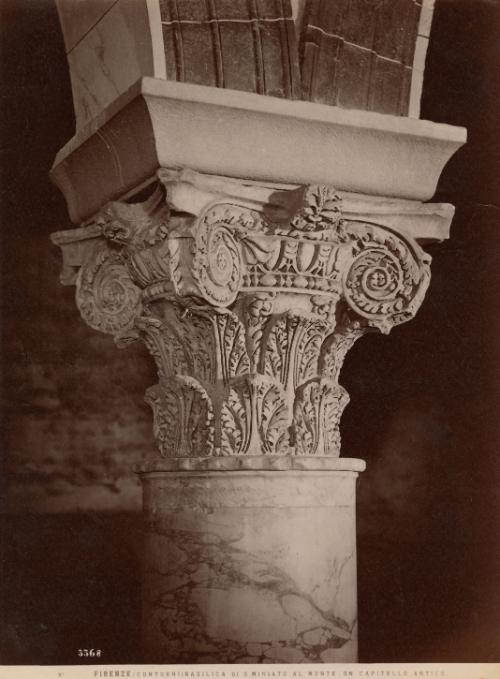 Detail shot of a column in the Basilica of Saint Minias on the Mountain