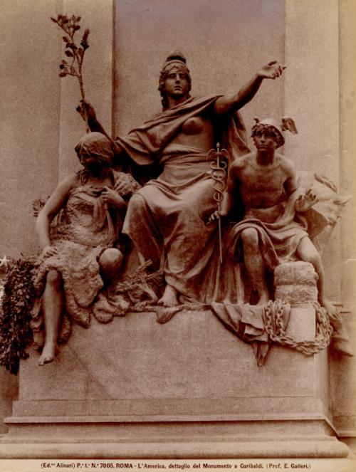 Roma - L'America, dettaglio del Monumento a Garibaldi