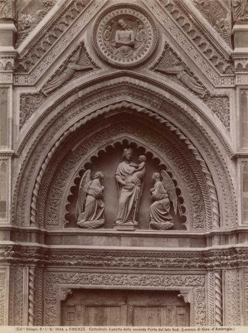 Firenze - Cattedrale. Lunetta della seconda Porta dal lato Sud. (Lorenzo di Giov. d'Ambrogio.)