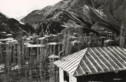 Man working on rooftop, Iran
