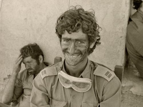 Yom Kippur War: Israeli tank unit commander who lost his tank in battle, Golan Heights, Syria