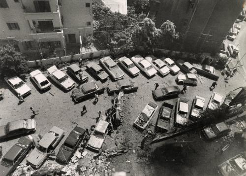 A car bomb explosion outside the Alexander Hotel, Ashrafiya Christian quarter, Beirut