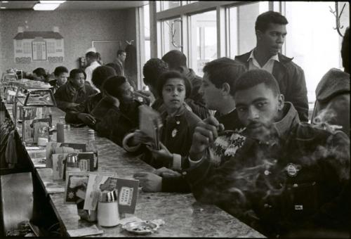 A Toddle House in Atlanta has the distinction of being occupied during a sit-in by some of the most effective organizers in America when the SNCC staff and supporters take a break from a conference to demonstrate