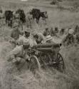 Black Army: Under orders from their officer, they fire the canons (recruited Africans for World War II), Ivory Coast (now Burkina Faso)