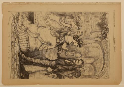 New Years Calls---Eve at it Again, from "Harper's Weekly"