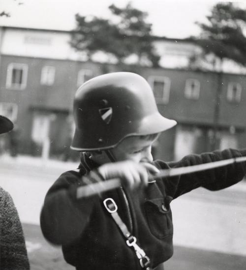 Untitled (Child playing soldier), France