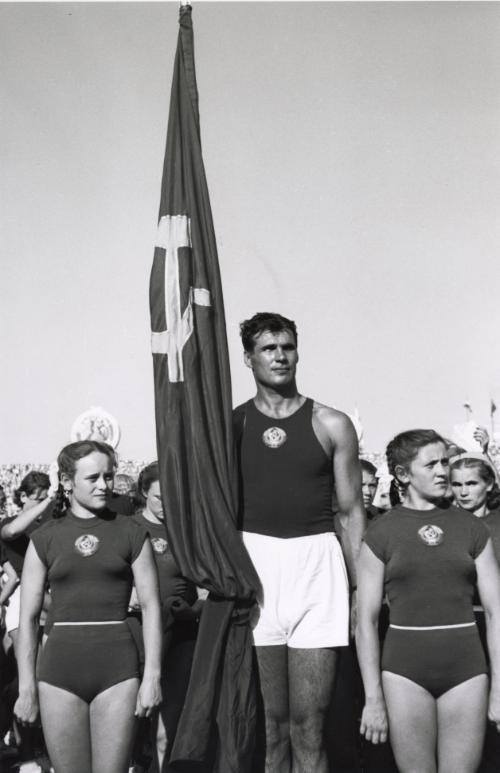 Soviet athletes at the International Peace Festival