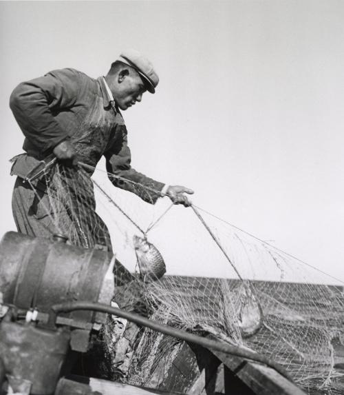 Pacific fisherman with his nets