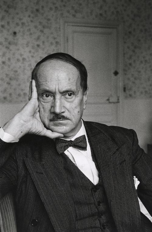Poet Saint-John Perse in Paris after receiving the Grand Prix des Lettres from French Minister of Culture Andre Malraux, Perse was also an eminent diplomat under his real name of Alexis Saint-Leger. He was awarded the Nobel Prize in Literature in 1960, Hotel Cambon