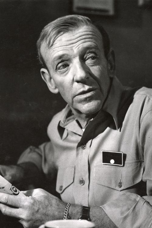 Portrait of American actor Fred Astaire, during the filming of "On the Beach" by Stanley Kramer, Australia