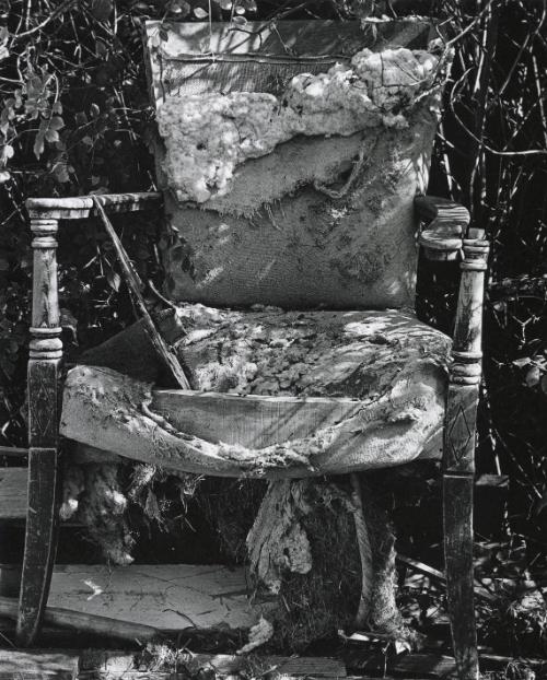 Study of destroyed chair, Nevada City, California