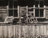 Porch with broken chairs, Bodie State Historic Park, California