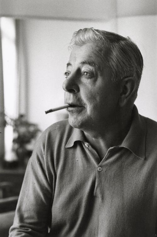 The French poet Jacques Prevert at his home,18th arrondissement, Paris