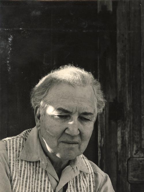 Portrait of author Robert Graves, Mallorca, Spain