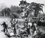 Building the railbed of the Yunnan, Burma
