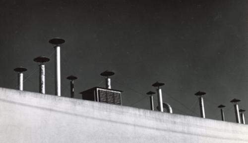 Chimneys on roof