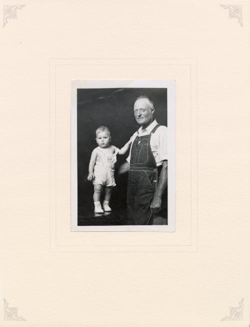 Clarence Jones with grandson
