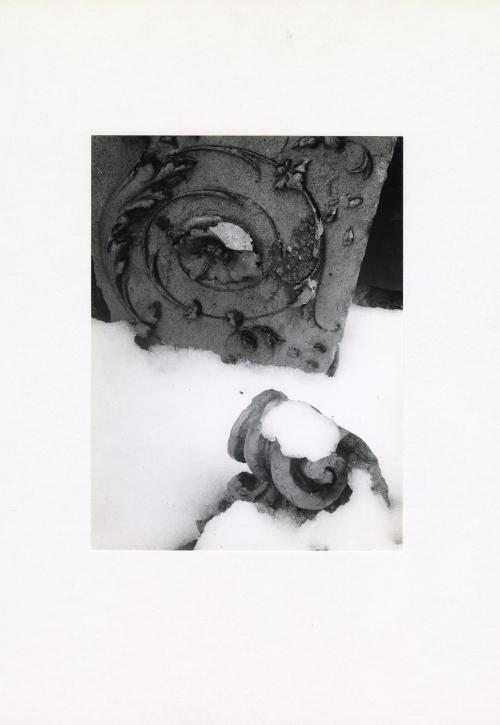 Untitled (Stone carvings in snow)