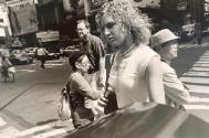 Times Square (portrait of woman crossing the street)