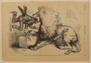 The Lion (U.S.G.) Not in Love.--Went to Clip, but Was Clipped, from "Harper's Weekly"