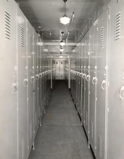 Interior of locker room