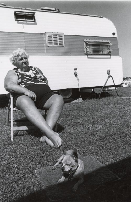 Woman with Little Dog, Bonnet Shores, RI