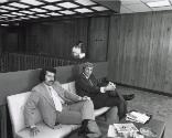 Two men in suits waiting in reception, Tri-Valley Area, Northern California, from the series "Working"