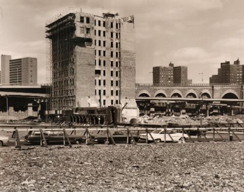 It took over six months to bring down the fourteen stories of 100 Gold, from the series "The Destruction of Lower Manhattan"