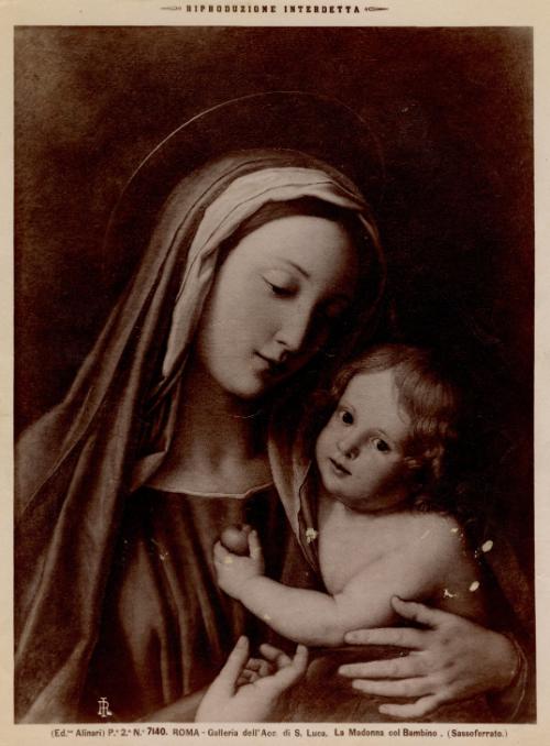 Roma - Galleria dell'Acc. di S. Luca. La Madonna col Bambino