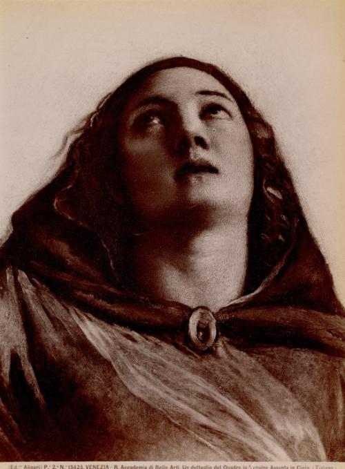 Venezia - R. Accademia de Belle Arti. Un dettaglio del Quadro la Vergine Assunta in Cielo