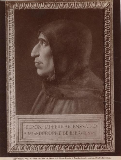 Firenze - R. Museo di S. Marco. Ritratto di Fra Girolamo Savonarola.