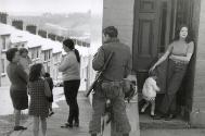 British Soldier Talking to Catholic Children and Women, Londonderry, Northern Ireland