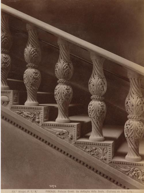 Detail from a staircase in the Gondi Palace, Florence, Italy