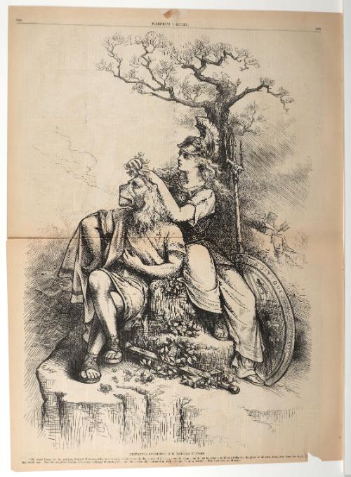 Britannia Lionizing our Modern Ulysses, from "Harper's Weekly"