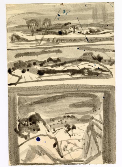 (2 landscape sketches)