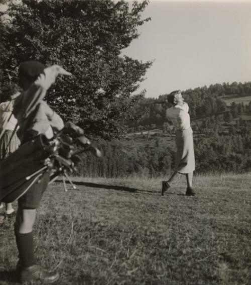 Untitled (Golfer takes a swing), France