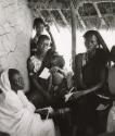 Patients wait to see the UNICEF doctor in a small village, Nigeria, Africa, 1967-70